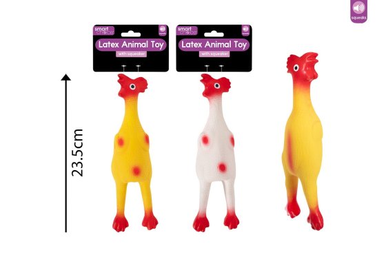 SJ11309 SJ11309 DOG TOY SQUEAKING LATEX CHICKEN ASST
