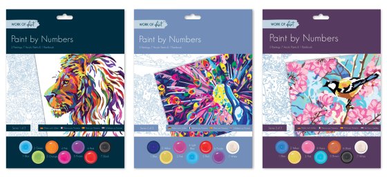 SH08508 PAINT BY NUMBERS ADULT 3 DESIG