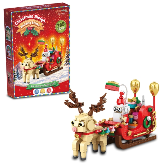 CHRISTMAS SLEIGH BUILDING BRICKS 360PCE