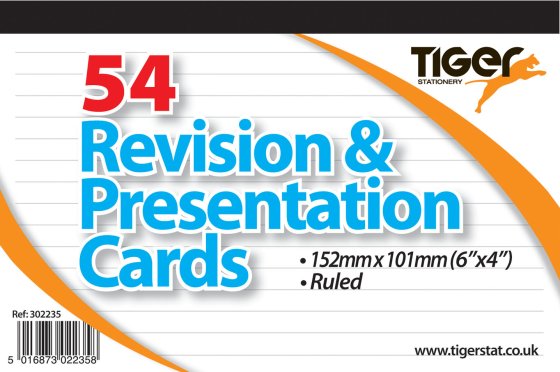 SH02908 54 WHITE REV/PRESENTATION CARD