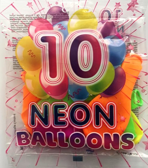BALLOONS LARGE NEON 10S
