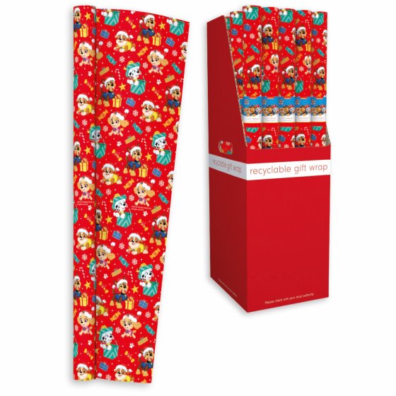 XH2807 WRAP ROLL 2M X 69CM PAW PATROL