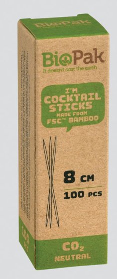 SH11806 COCKTAIL STICKS BIOPAK BAMBOO