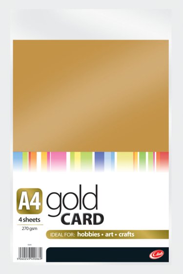 SH09305 CARD A4 GOLD 4 SHEETS