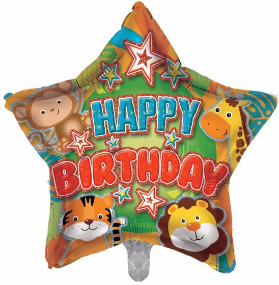 BALLOON 19IN FOIL BIRTHDAY JUNGLE