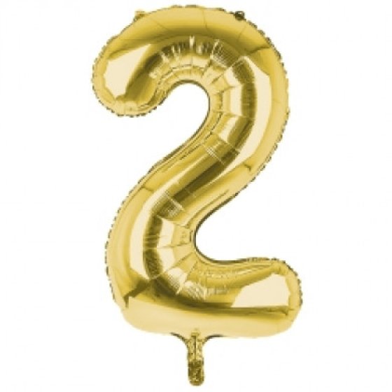 BALLOON 34IN GOLD NO 2 FOIL