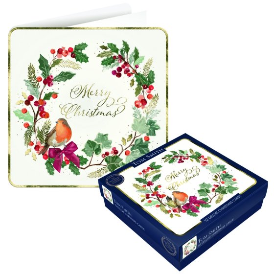 CARDS BOX 10 DELUXE CHRISTMAS THE CHRISTMAS NEST