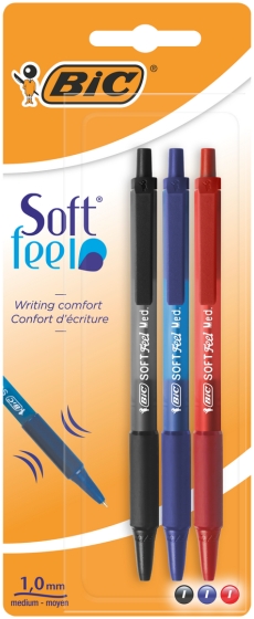 SJ06609 SOFT FEEL CLICK GRIP X 3 ASSTD