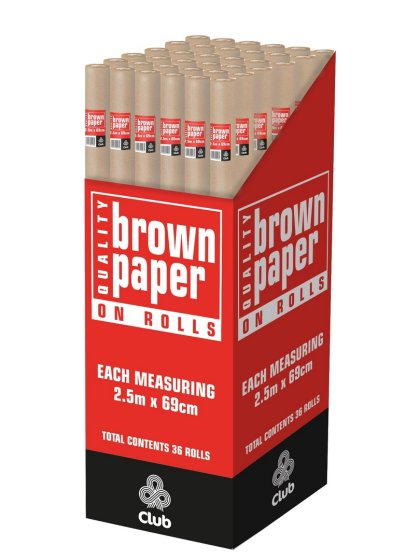 CJ0415 SJ00508 WRAP CLUB KRAFT BROWN ROL