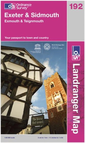 ** WIGIG ** MAP L192 EXETER N SIDMOUTH
