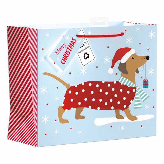 XH3015 GIFT BAG DACHSHUND L LANDSCAPE