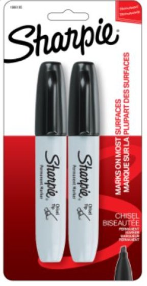 CH1003 SH07501 MARKER SHARPIE CHISEL PERM 2PK