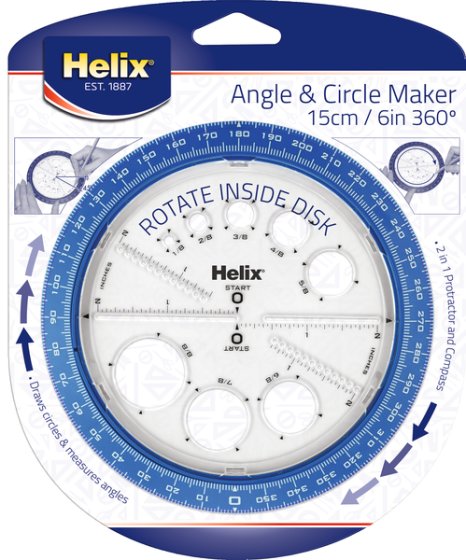 WJ1310 HELIX ANGLE CIRCLE MAKER 15CM 360 DEGREE