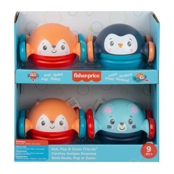 FISHER PRICE ROLL POP N ZOOM FRIENDS