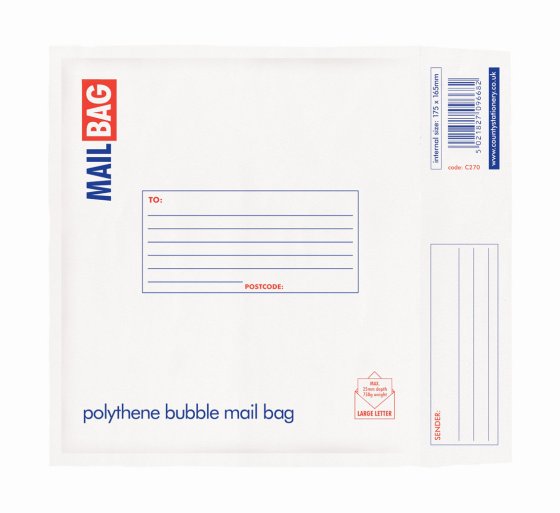 CH1911 SH00301 CD BUBBLE LINED POLY MAIL BAG