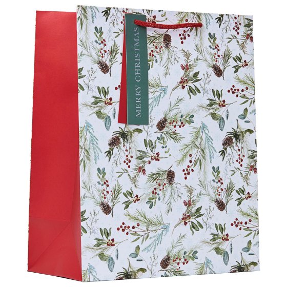XH2901 GIFT BAG FROSTED FOLIAGE L