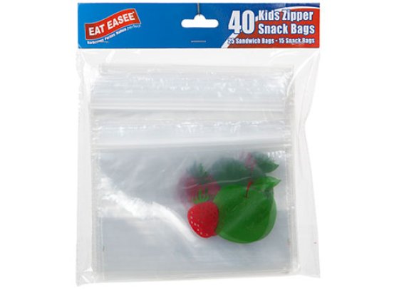 BAGS SANDWICH KIDS 40 PK ZIPSE