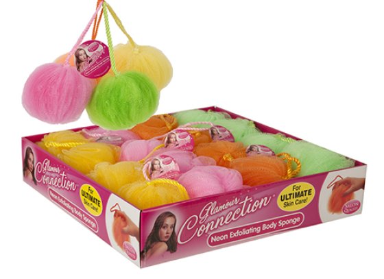 EXFOLIATING BODY SPONGE NEON