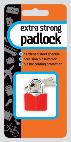 SJ10901 BE03204 EXTRA STRONG PADLOCK CARDED
