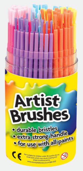 SG07403 TUB OF ASSTD PAINT BRUSHES