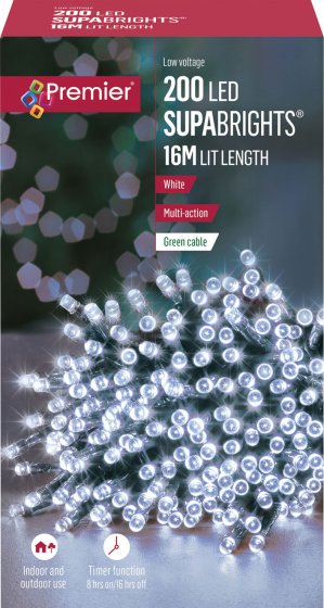 XH3906 LIGHTS 200 LED SBRIGHTS WHITE