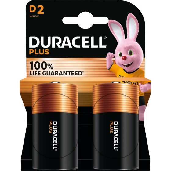 SJ11504 BATTERIES DURACELL PLUS D 2PK
