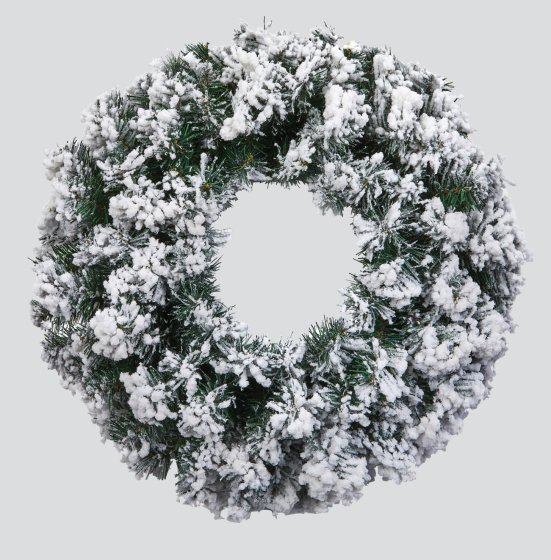 XH3804 WREATH FLOCKED WOODCOTE PVC 50