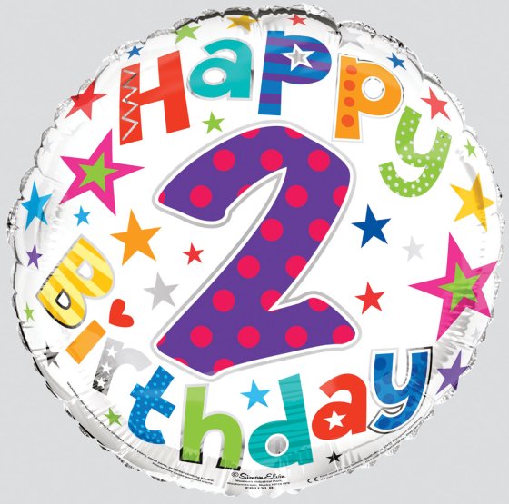 SH12803 FOIL BALLOON AGE 2 UNISEX