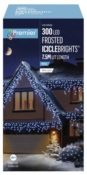 XH4013 LIGHTS 300 FROSTED ICICLE WHIT