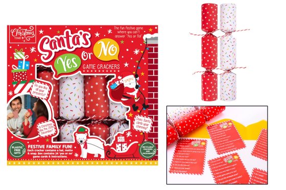WIGIG CRACKERS 9IN SANTA GAME 6PK