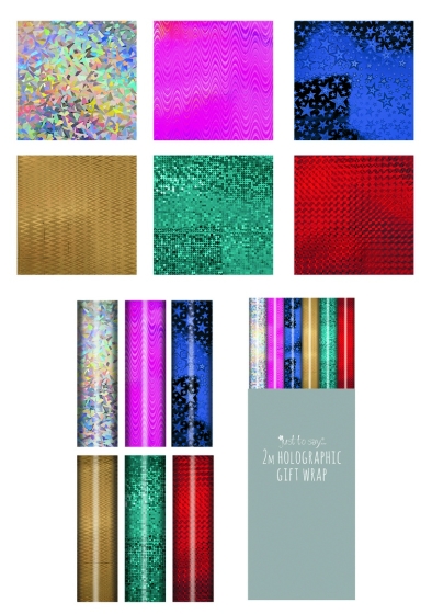 CJ1505 SJ14805 WRAP 2M HOLOGRAPHIC ROLL