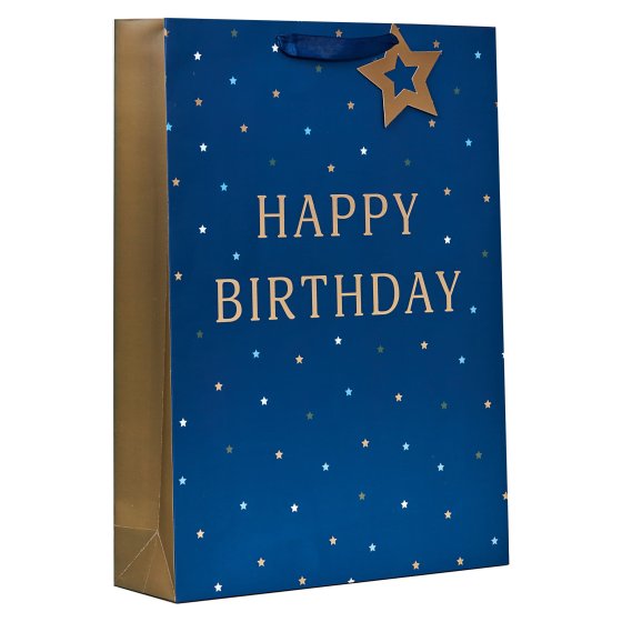 SH14201 GIFT BAG HAPPY BIRTHDAY BLUE X