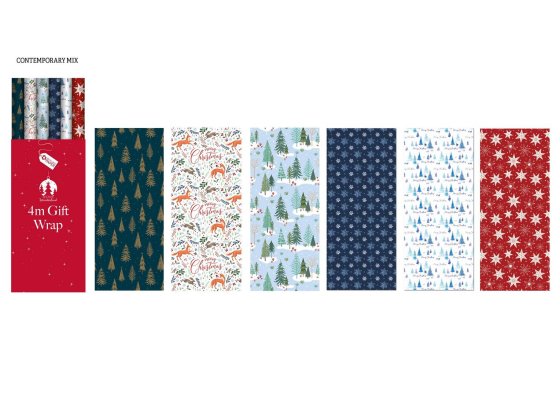 XH1402 WRAP 4M ROLL CONTEMPORARY MIX