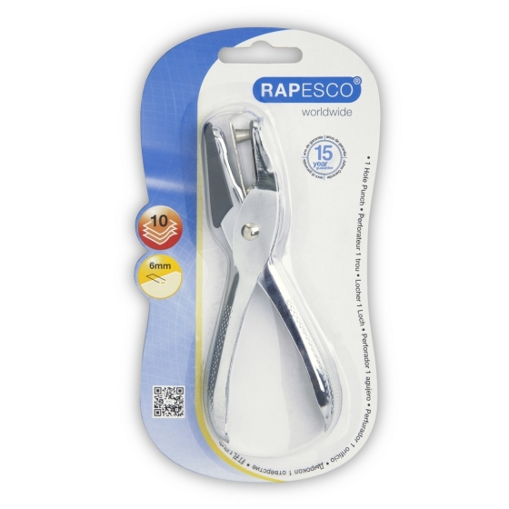 SJ04709 SJ04709 SINGLE HOLE PUNCH SILVER 10 SHEETS