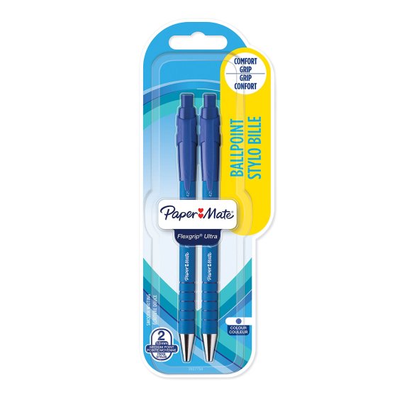 SH07113 PEN PAPERMATE FLEXGRIP RETRACT BLU