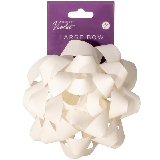SJ14312 SJ14312 BOW LARGE WHITE 15CM 6in