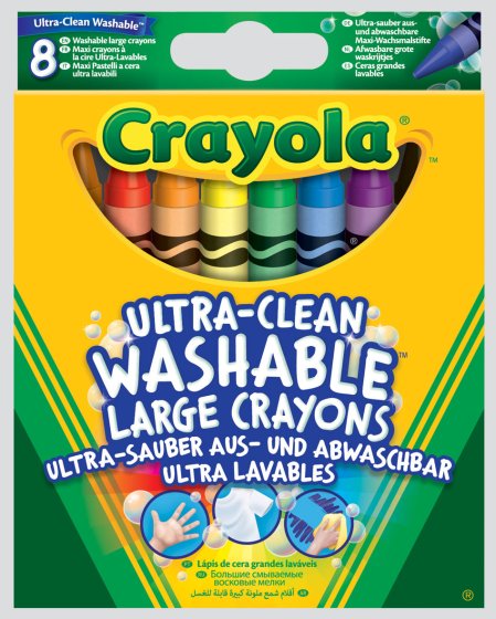 SG07513 CRAYOLA WASHABLE CRAYON 8S