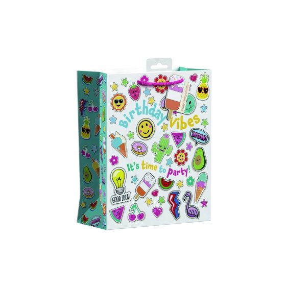 SJ15306 SJ15306 GIFT BAG EMOTICON FUN MEDIUM