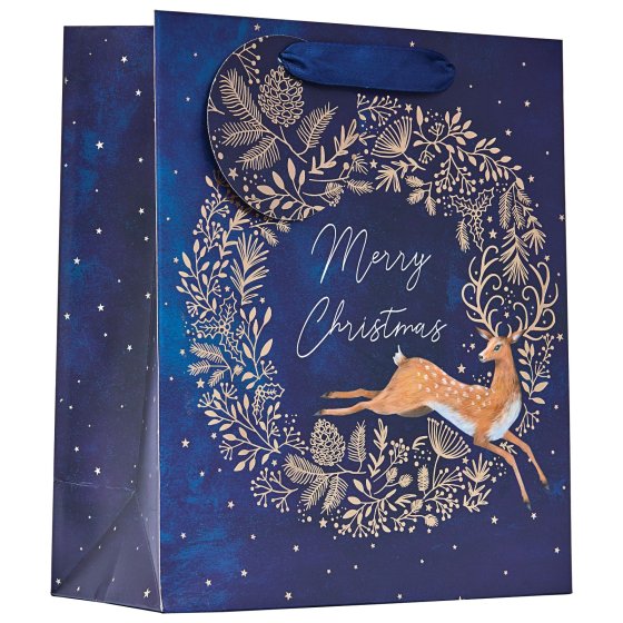 XH2911 GIFT BAG REINDEER WREATH M