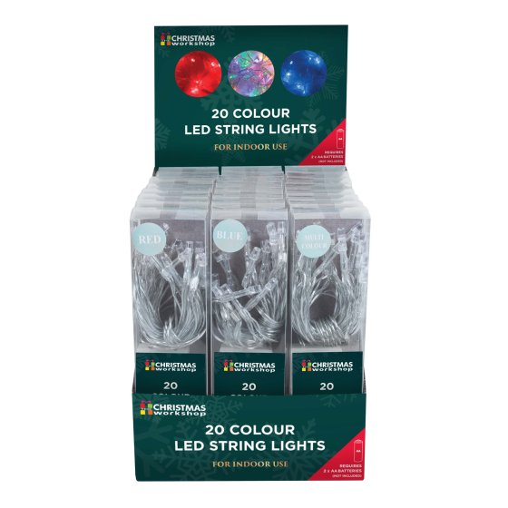 XH4303 20 LED STRING LIGHTS ASSTD