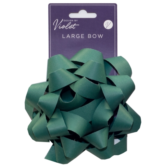 BOW 6IN LARGE GREEN PAPER