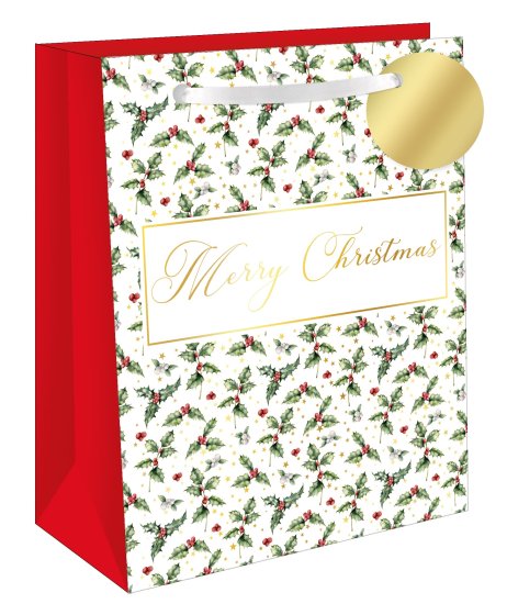 GIFT BAG HOLLY N IVY L