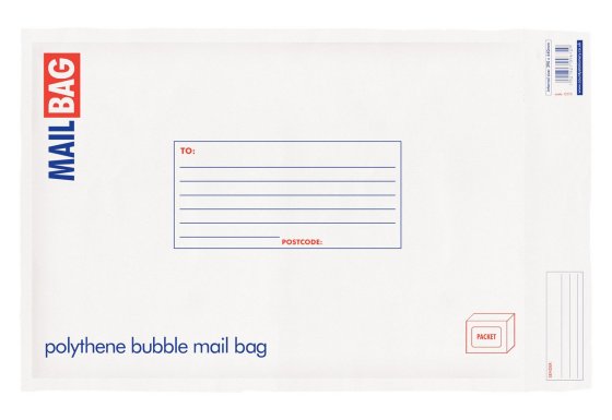 CJ0204 SJ00104 LGE BUBBLE LINED POLY MAIL BAG