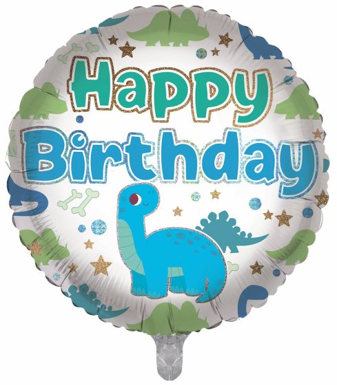 BALLOON 18IN FOIL BIRTHDAY DINO CUTE
