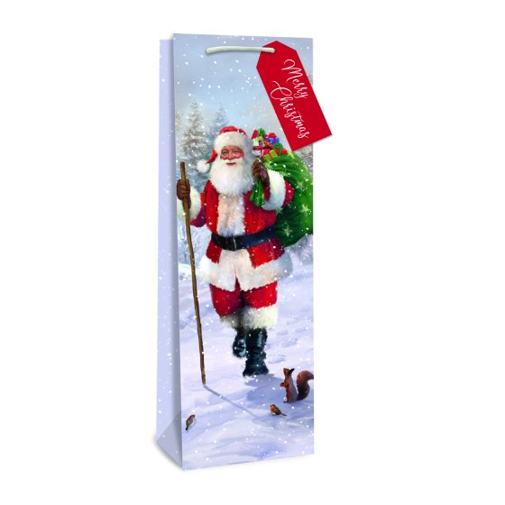 XH3109 BOTTLE BAG TRAD SANTA