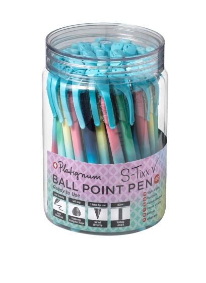 CJ1107 SJ07005 PEN PLATIGNUM S/TIXX PASTEL B/PEN ASST
