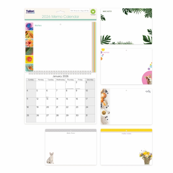 2027 CALENDAR PHOTO MEMO WITH PEN