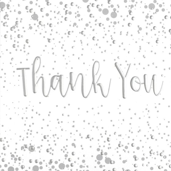 SH14907 6 THANK YOU CARDS FOIL