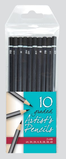 SH07919 PENCILS 10 GRADED ARTIST PENCI