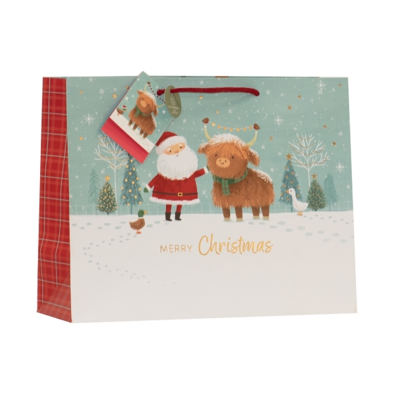 GIFT BAG SANTA & DOUGAL M SHOPPER